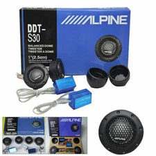 Pair Alpine DDT-S30 360W 2.5CM 1" Soft Dome Balanced Car Audio Speakers Tweeters