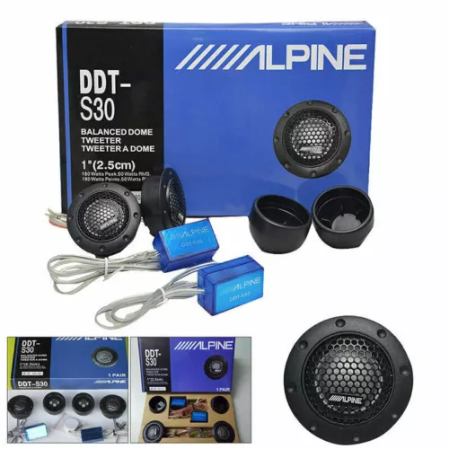 Alpine DDT-S30 Autoradio Lautsprecher Musik Soft Dome symmetrische Auto-Hochtöner 360 W neu - Bild 1 von 15