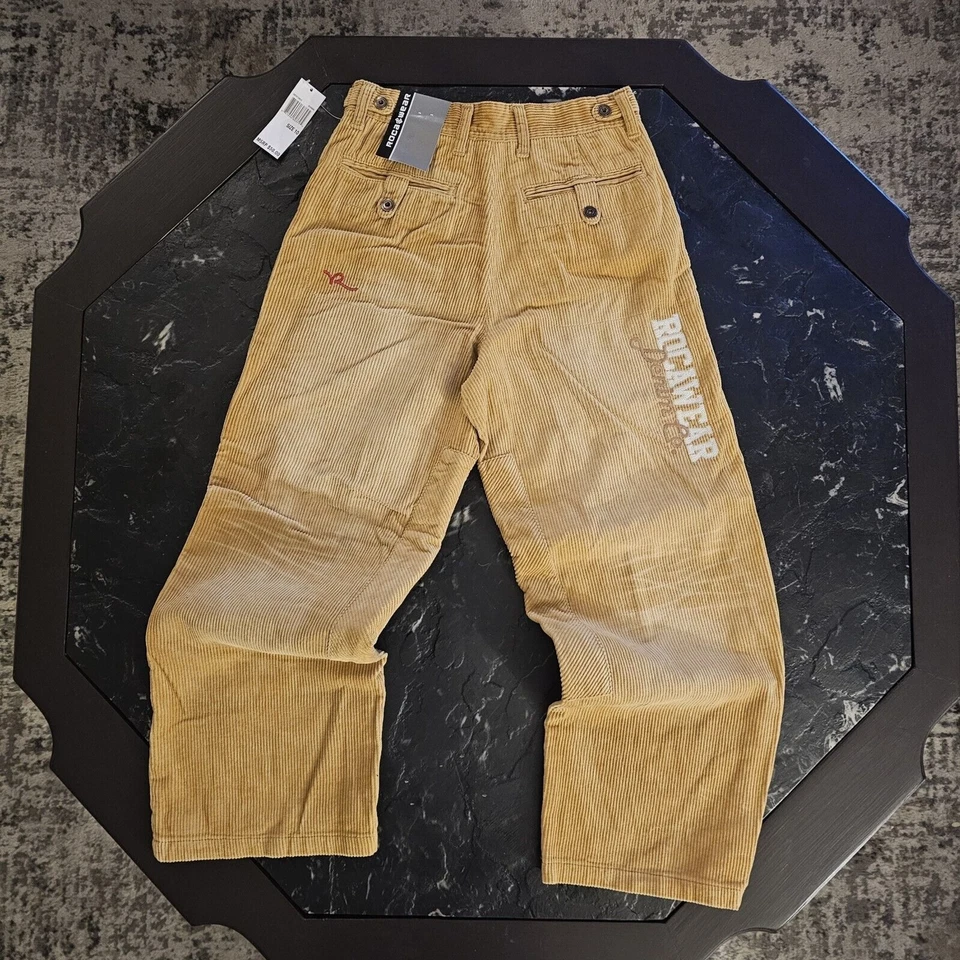 Pantalones de pana vintage Rocawear Y2K talla 10 jóvenes 26 pierna ancha holgados pantalones de mezclilla skater Foto 4 de 4