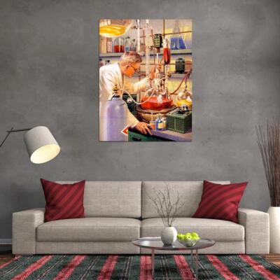 絵画 scieice room 87197 VINTAGE SCIENCE LAB ILLUSTRATION CHEMISTRY NEW Decor Wall