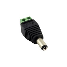 DC Power Plug 5.5 x 2.5mm Male CCTV Video LED Balun Terminals Connector Adapter