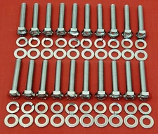 FORD 6.8L V10 2 EXHAUST MANIFOLD HEADER BOLTS KIT STAINLESS STEEL HEX SUPER DUTY