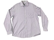 Michael Kors Button Up Shirt Men's Large Regular Fit Long Sleeve Lt Purple