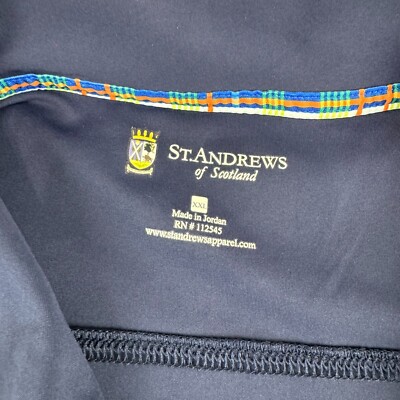 St Andrews of Scotland Shirt Mens XXL Blue Colorblock Golf Polo