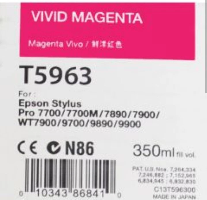 Cartuchos originales Epson T5961 T5963 T5964 T5965 T5966 T5967 T5968 T596969 2025 Foto 4 de 4