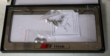 Deselen - Lp-bs07p - Stainless Steel S-line License Plate Frame With Screw Caps Deselen - Lp-bs07p - Stainless Steel S-line License Plate Frame With Screw Caps