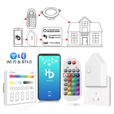 Bluetooth Mesh Touch Panel/WIFI Smart Bridge/ Remote Controller f. LED Downlight