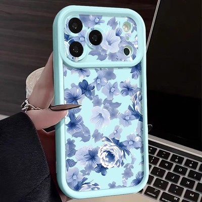 Hülle für iPhone 17 Pro Max Air 16 15 14 13 12 Silikon-Handy Rosenblüten-Design