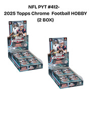 Nfl Pyt 412- 2025 Topps Chrome Football Hobby 2 Box Nfl Pyt 412- 2025 Topps Chrome Football Hobby 2 Box