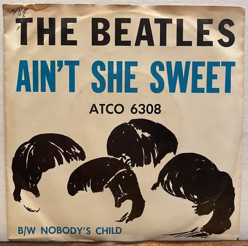 Rock 45 THE BEATLES Ain't She Sweet ATCO 6308 listen WITH PICTURE SLEEVE