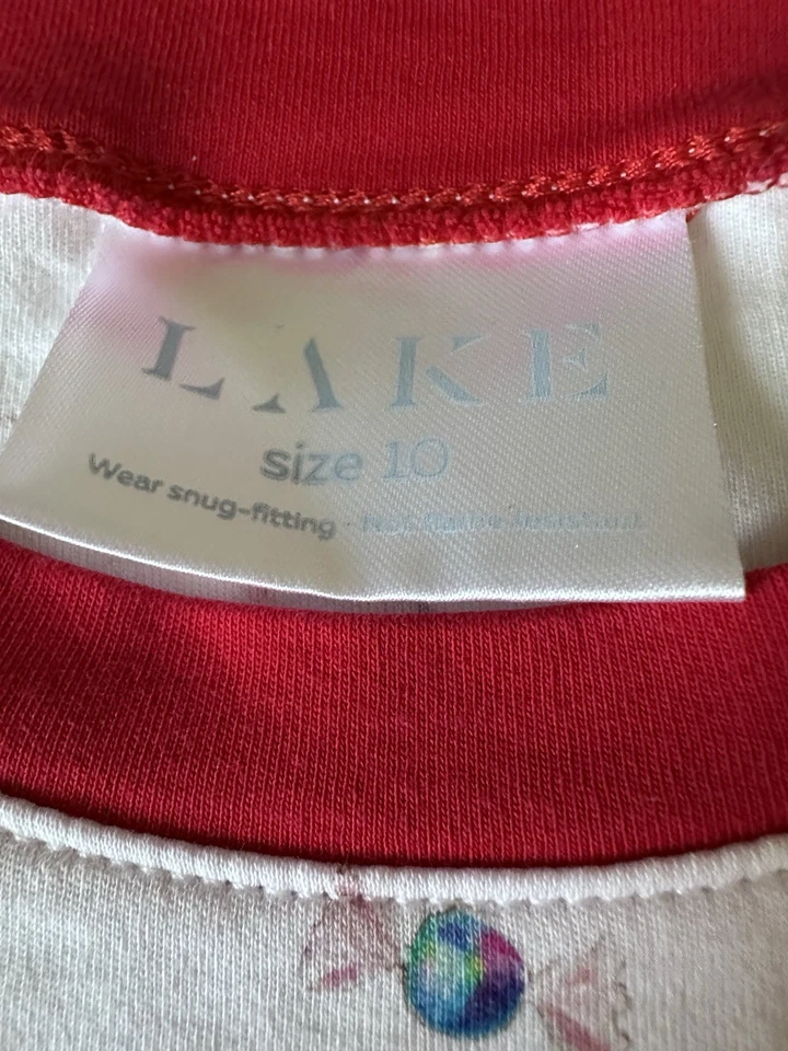 Conjunto de pijamas Lake Christmas. Conjunto de blusa e calça de algodão Pima tamanho 10, tão macio! - Imagem 3 de 4