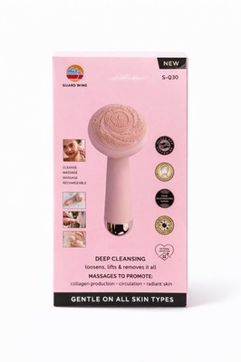 GUARD WING S-Q30 Electric Facial Brush Pink Silicone Rechargeable Massage