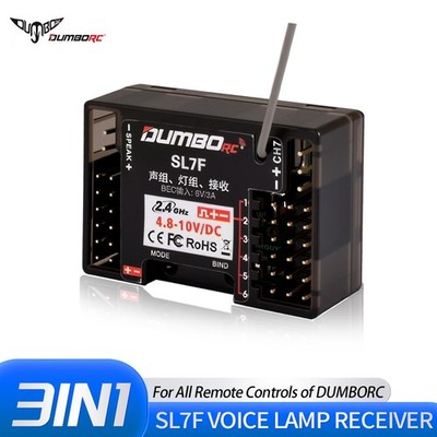 DumboRC SL7F Empfänger Sound Light Empfänger 3in1 2,4G für alle DumboRC Sender