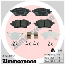 Zimmermann Bremsbelagsatz Bremsklötze hinten 1M002628Z 0446602400 20971902