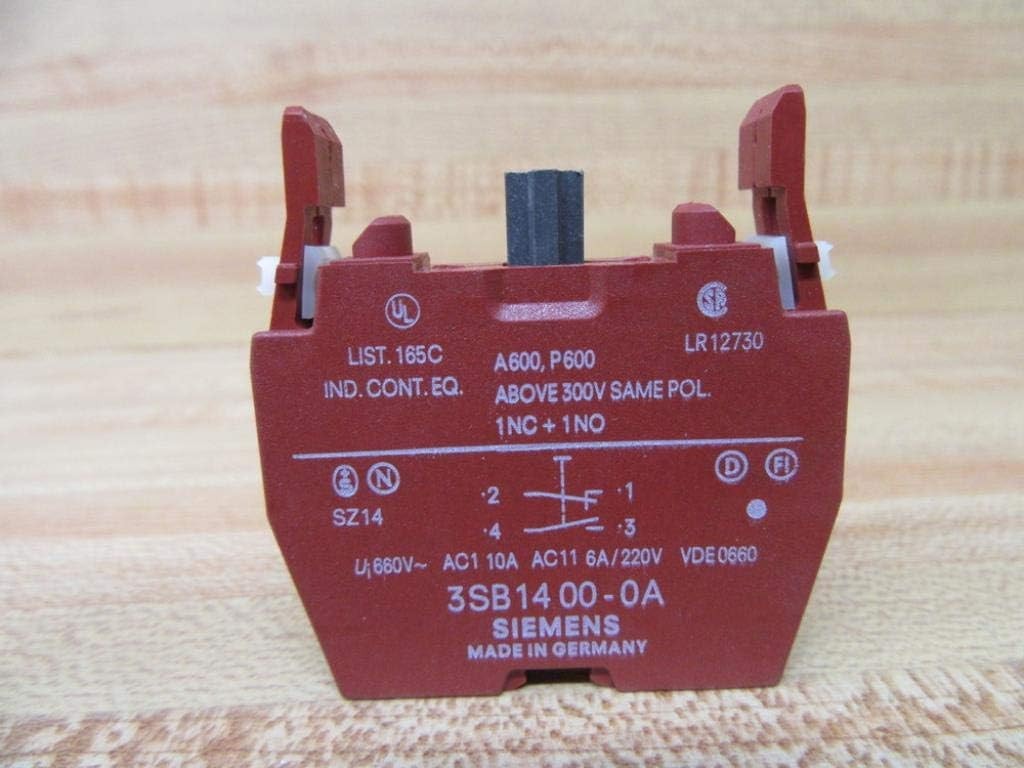 Lot Of 4 Siemens Auxiliary Contact Block 3SB1400-0A / 3SB1 400-0A *NEW OTHER*