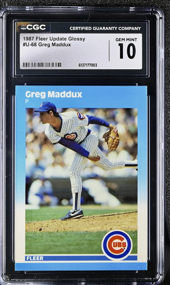 Fleer Greg Maddux Rookie Baseball Sports Trading Cards