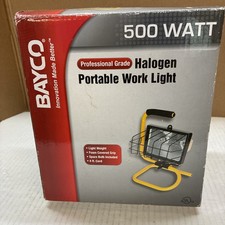 Bayco 500w Portable Halogen Work Light Lampnew Open Box Bayco 500w Portable Halogen Work Light Lampnew Open Box