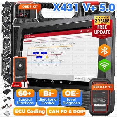 LAUNCH X431 PRO3S+ V5.0 Elite V+5.0 Bidirectional Diagnostic Scanner Key Coding