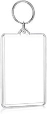 Clear Plastic Picture Frame Keychain Rectangle Shapes Blank Photo Display