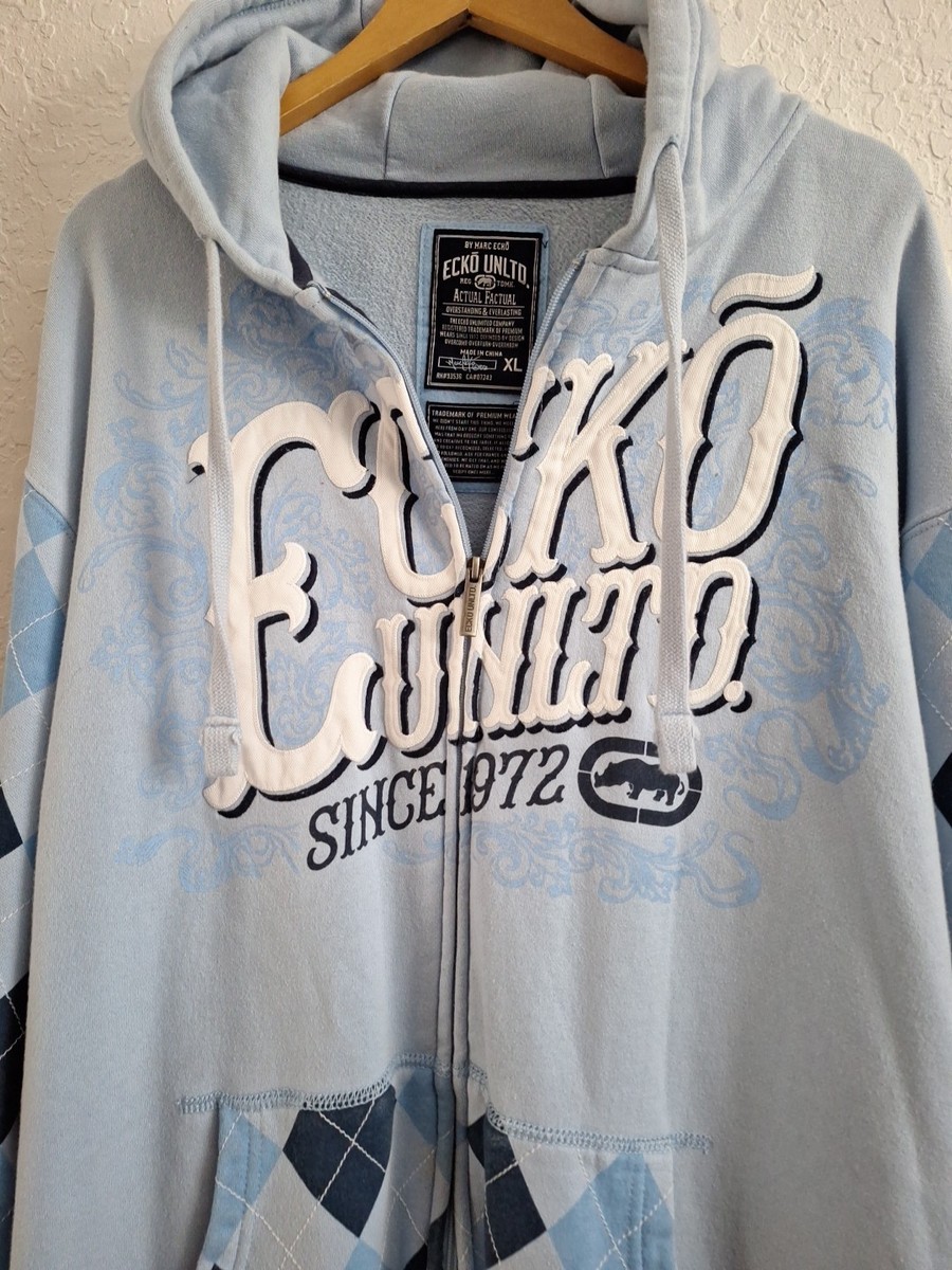 Vintage Marc Ecko Unltd Hip Hop Plaid Hoodie Jacket Men's