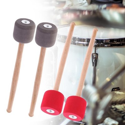 2 Stück Bass Schaumstoff Schlagzeug Schlägel leichtes Instrument Band Zubehör für Percussion