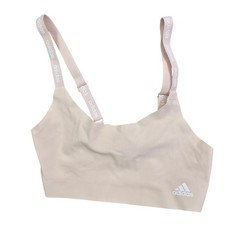 Adidas Micro Flex Seamless Lounge Sports Bra Women's Small Peach Wireless Walk