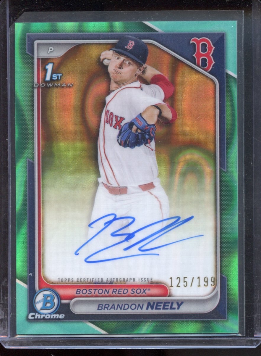 2024 Bowman Brandon Neely - 1st Chrome Prospect Auto - Aqua Lava /199