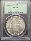 1881-CC Morgan Silver Dollar – PCGS MS64, OGH!