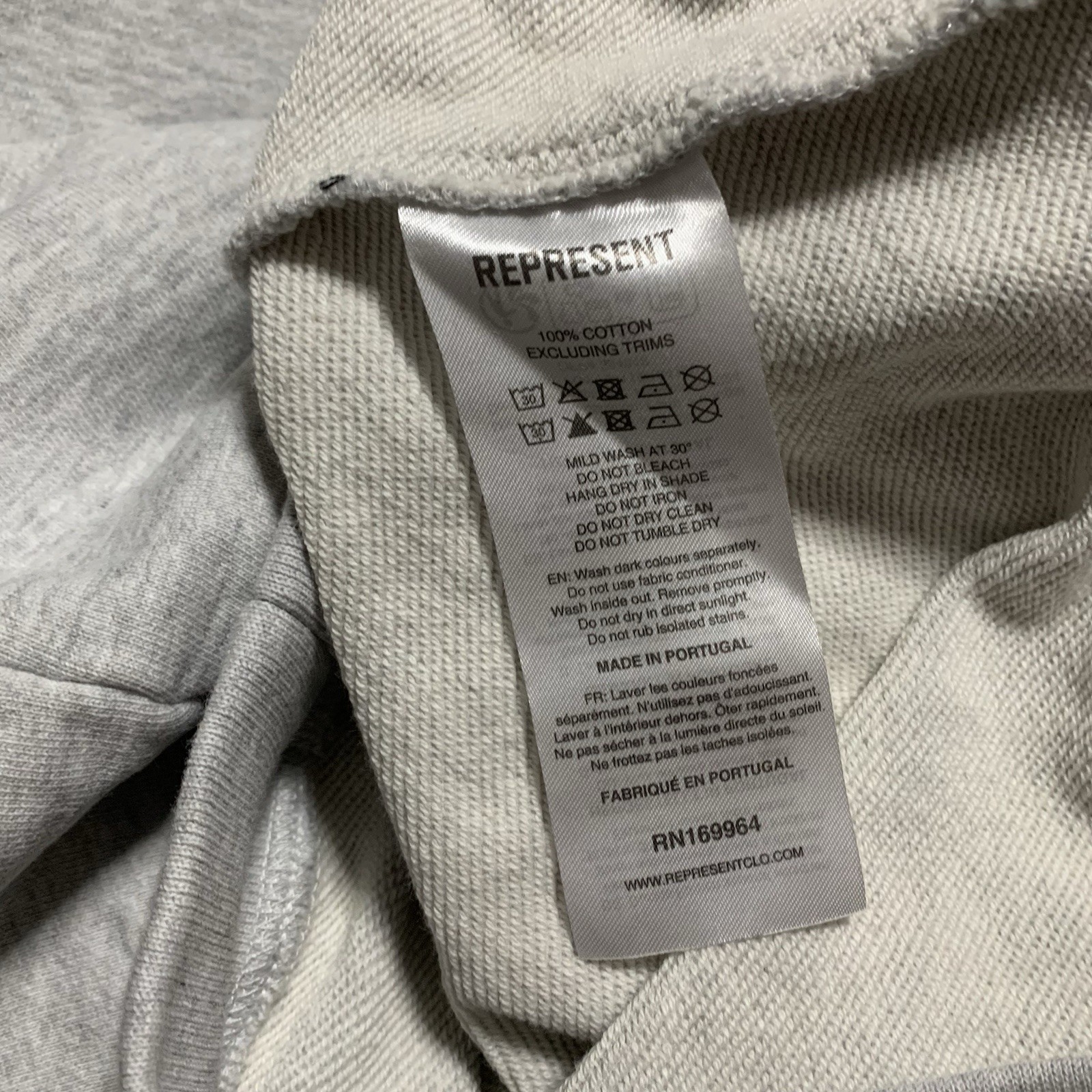 Represent Small Initial Ice Grey Marl Oversized S… - image 7