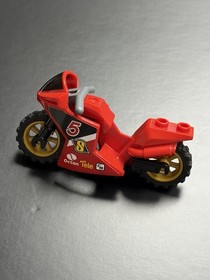 Lego City Red Motorcycle Racing Bike 60084 Bike # 5 2014