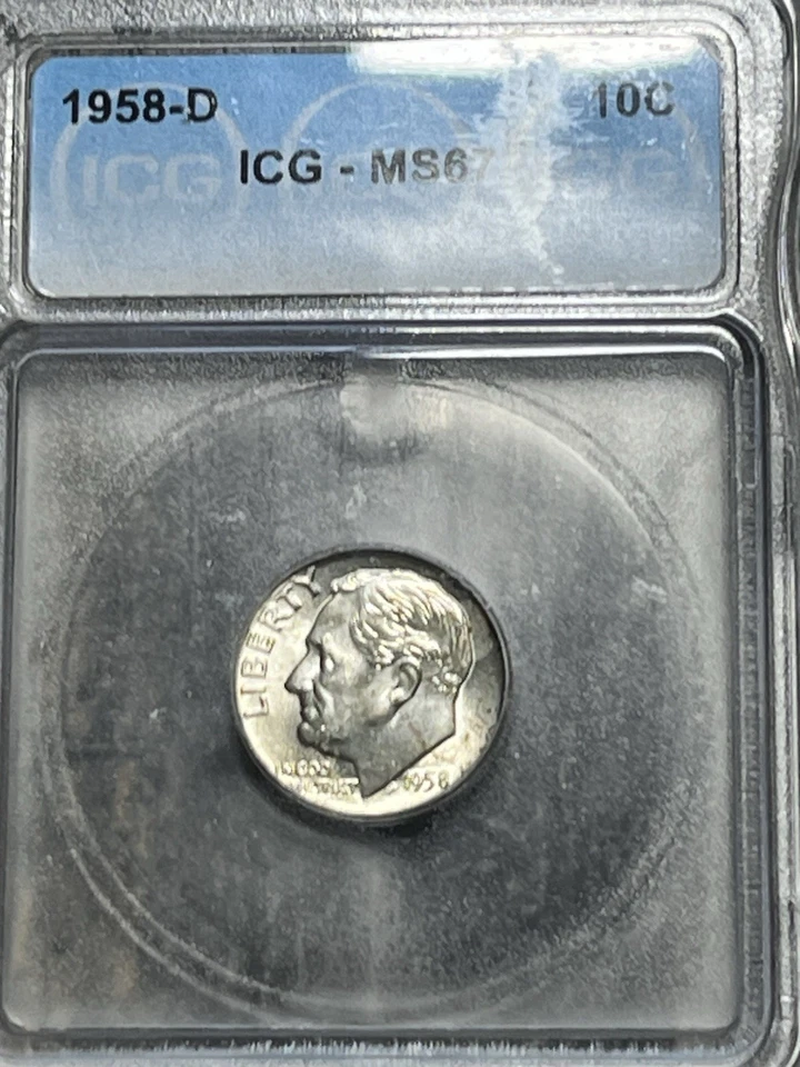 1958 Roosevelt Dime MS67 ICG Beautiful Coin - Image 3 of 3