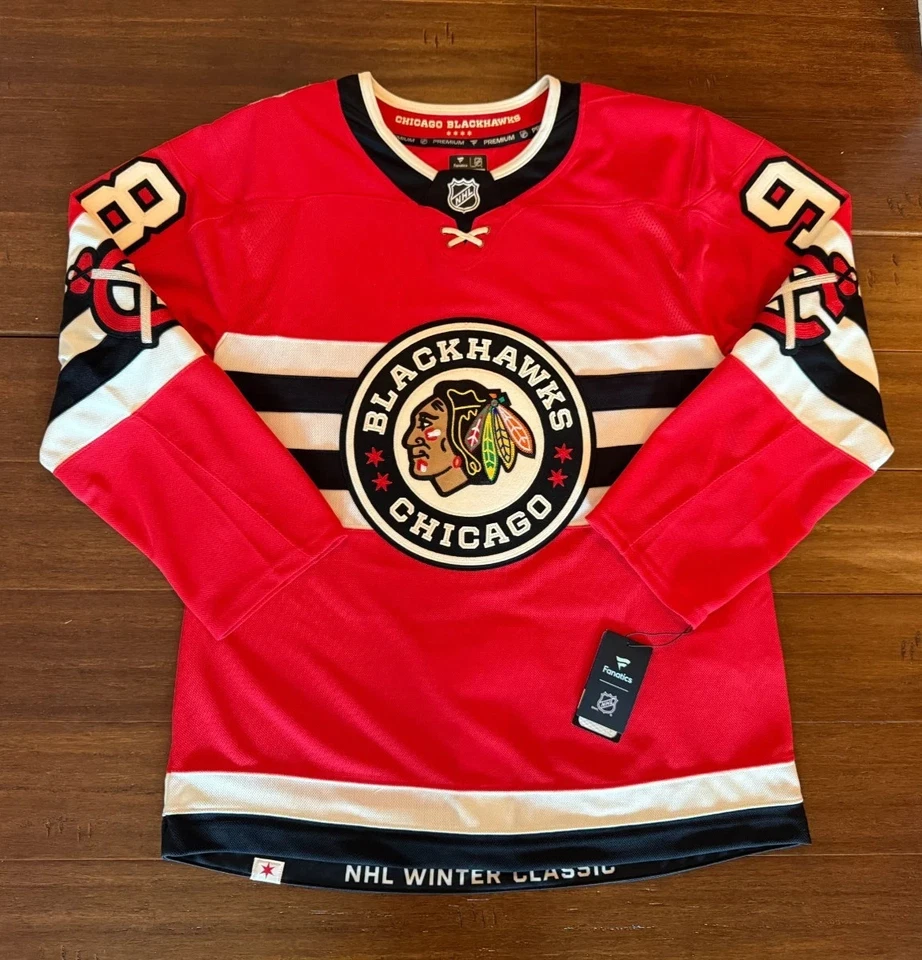 Connor Bedard Jersey Chgo Blacks Red Winter Classic Jersey Mens Size - Image 2 of 4