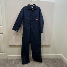 Dickies Insulated Coveralls Mens 42/44 Reg 30 Inseam Navy Quilt Lined Workwear