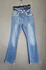 Westfield Eagle Jeans Junior 1 Embroidered Western Studded Rhinestone Bootcut