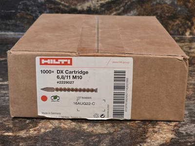 #ad #ad HILTI 2229027 DX Cartridge .27 cal 6.8 11 M10 10 Boxes 100 shots 1000 Total Red $150.00