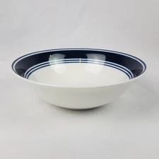 Mainstays CASUAL BANDED COBALT BLUE Cereal/Soup Bowl