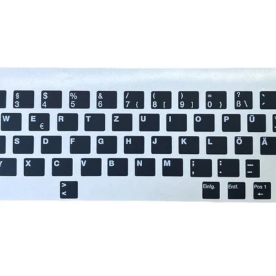 IT-MIXX Tastaturaufkleber Deutsch QWERTZ Matt Schwarz – 48 Sticker für Laptop & PC