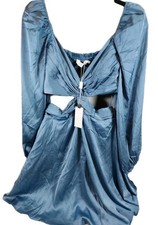 NWT ASTR The Label Slate Blue Small Mini Dress Party Cocktail