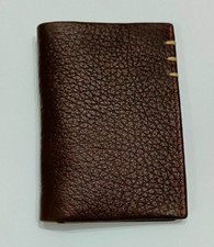 Genuine Handmade Full Grain Pure Leather Vertical Bifold Wallet for Men, Slim