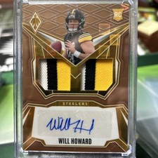 Phoenix Bronze Pandora Rookie tri-color Patch Auto Will Howard Steelers 96/199