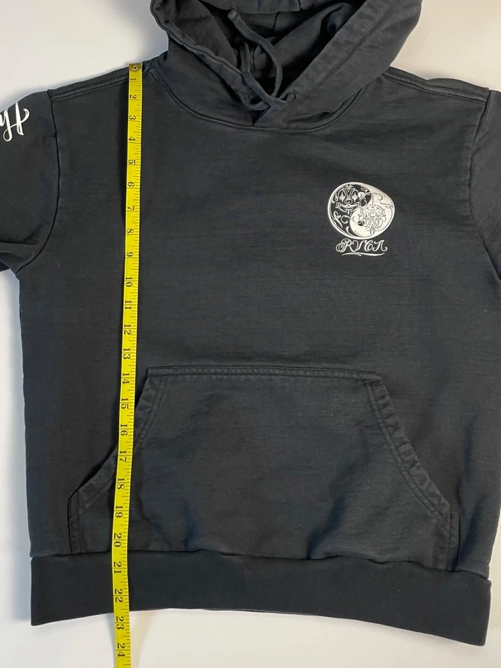 RVCA ~ Mister Cartoon Yin Yang Artist Network Program Black Hoodie Women Size XS - Image 4 of 4