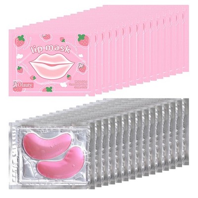 30 Pairs Eye Masks & Lip Masks, Under Eye Patches for Puffy Eyes, Moisturizin...