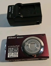 Nikon Coolpix S4000 Touchscreen 12MP Plum Digital Camera Tested PARTS focus Issu
