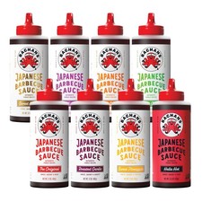 Bachans Japanese Barbecue Sauce 8 Pack - 1 OG, 1 Honey, 1 Spicy, 1 Miso, 1 Yu...