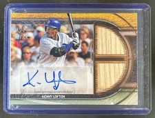 2025 Topps Museum Kenny Lofton Signature Dual Relic Auto Bat #/99