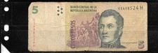 ARGENTINA #353c 2003 5 PESOS GOOD CIRCULATED BANKNOTE PAPER MONEY CURRENCY