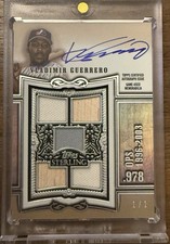 2020 Topps Sterling VLADIMIR GUERRERO Jersey Patch Autograph Quad Auto 1/1 Expos