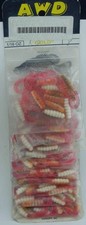 Awd W8-10 WOW Triple Trouble Grub 2" OrangeBlck-White-FireBlack Card of 10