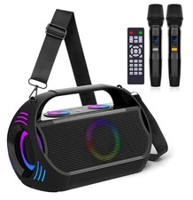 Rechargeable Karaoke Party Speaker 100W with 2 Wireless Microphones