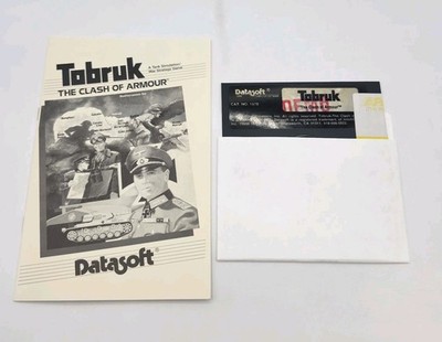 Tobruk The Clash Of Armour Datasoft Demo Commodore 64/128 Diskette & Manual 1987